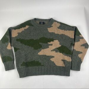 Only Sweater Womens Small Green Camo